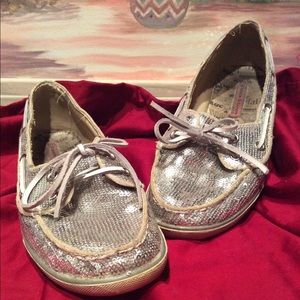 ROCK & CANDY 🍭 Size 8 Sparkly silver loafer